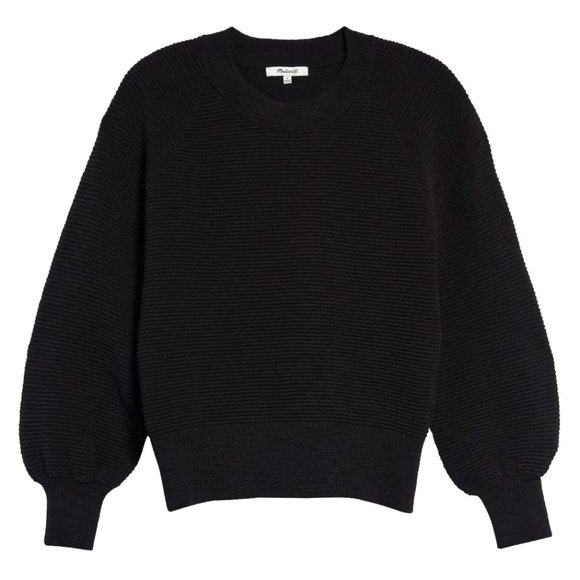 Madewell Sweaters - Madewell | Black Raglan Pullover Sweater